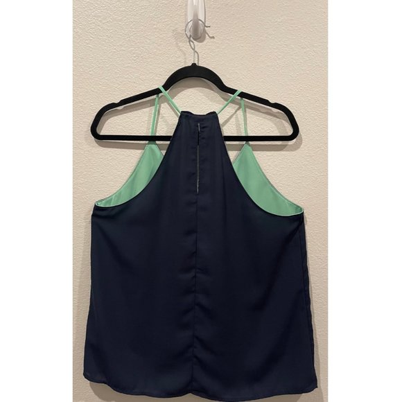 MAURICES Navy Blue and Mint Green Reversible Tank Top - Picture 3 of 3